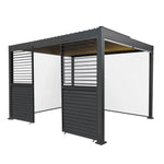 Monster Shop Anthracite Pergola 3m x 4m LED Lights Outdoor - Uncategorized Gazebos