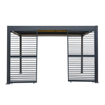 Monster Shop Anthracite Pergola 3m x 4m LED Lights Outdoor - Uncategorized Gazebos