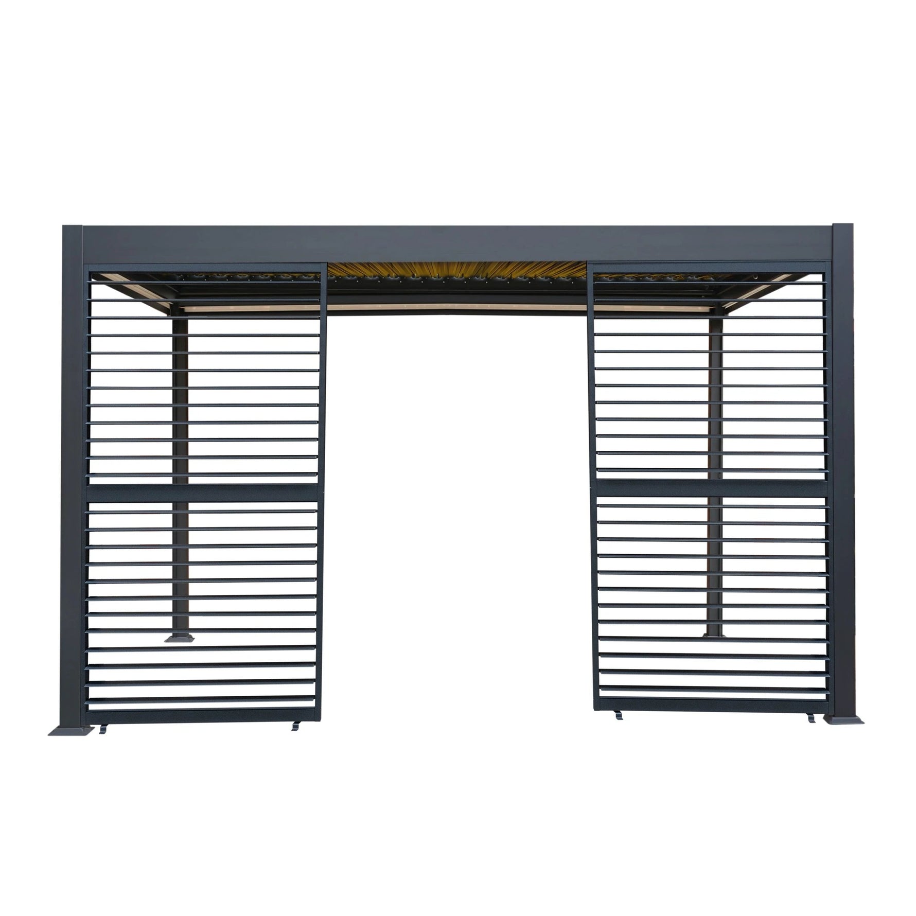 Monster Shop Anthracite Pergola 3m x 4m LED Lights Outdoor - Uncategorized Gazebos