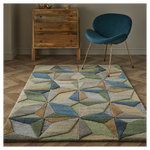 Esselle Home Lilianna Embossed Geo Wool 120x170cm Rug - Rug
