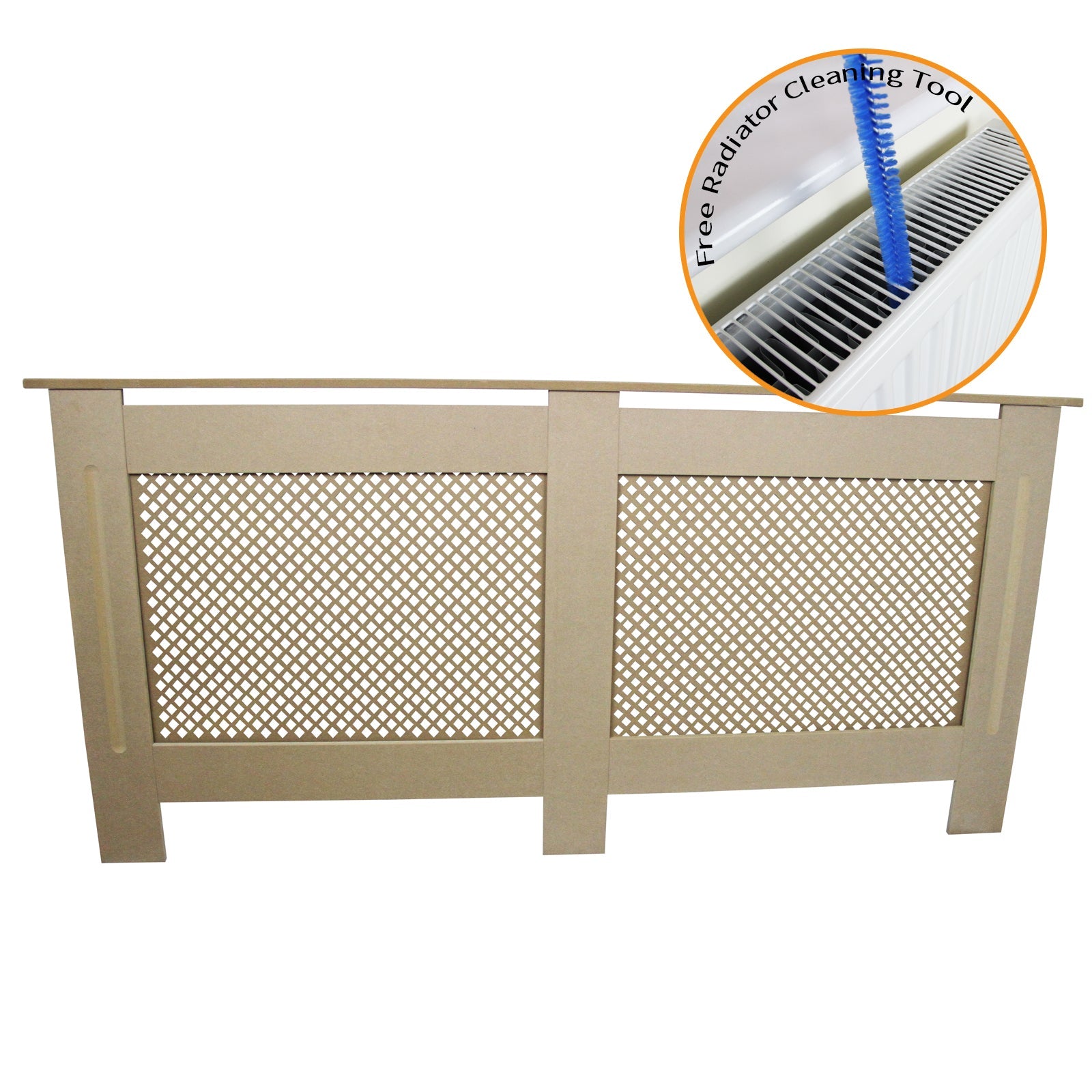 Premium Radiator Cover 1720mm Trellis Front Heat Preserving Family Homes For Living Areas