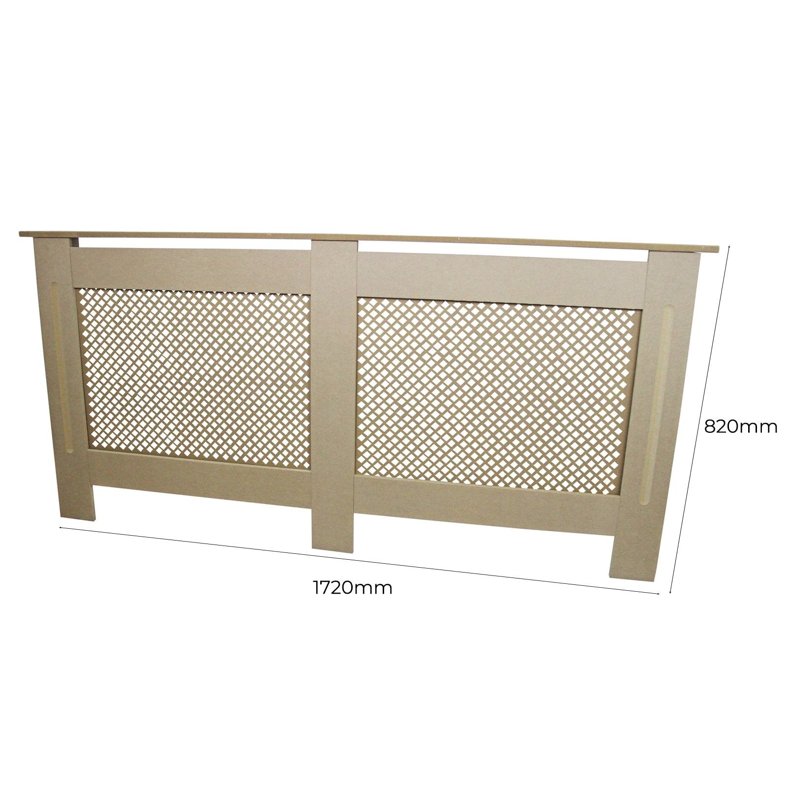 Premium Radiator Cover 1720mm Trellis Front Heat Preserving Family Homes For Living Areas by Monster Shop