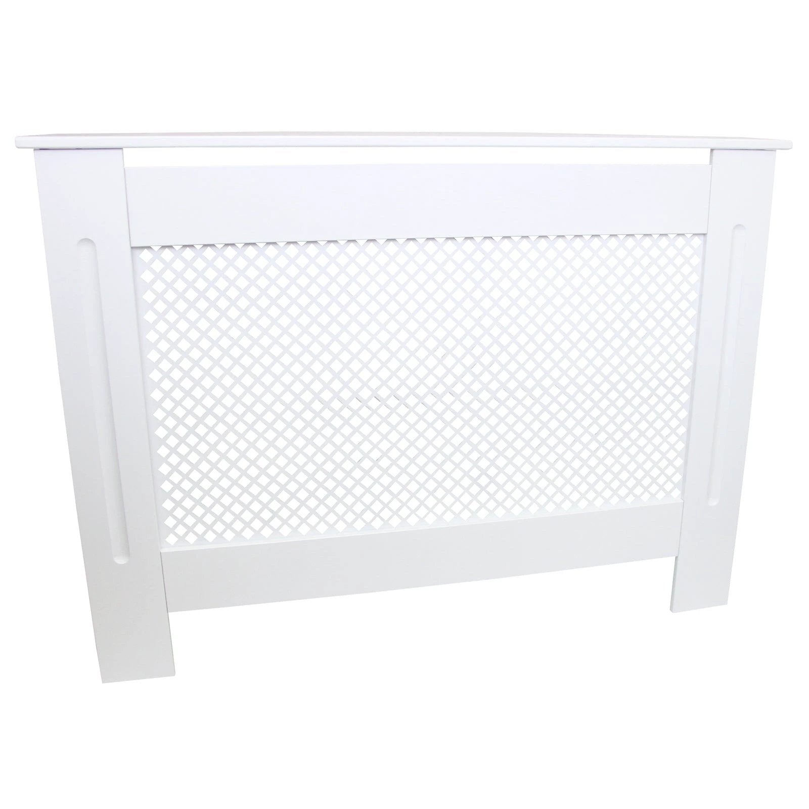 Monster Shop White MDF Radiator Cover 1115mm Trellis Safety - Radiator