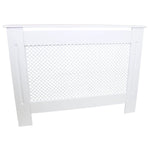 Monster Shop White MDF Radiator Cover 1115mm Trellis Safety - Radiator