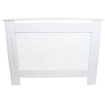 Monster Shop White MDF Radiator Cover 1115mm Trellis Safety - Radiator