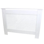 Monster Shop White MDF Radiator Cover 1115mm Trellis Safety - Radiator