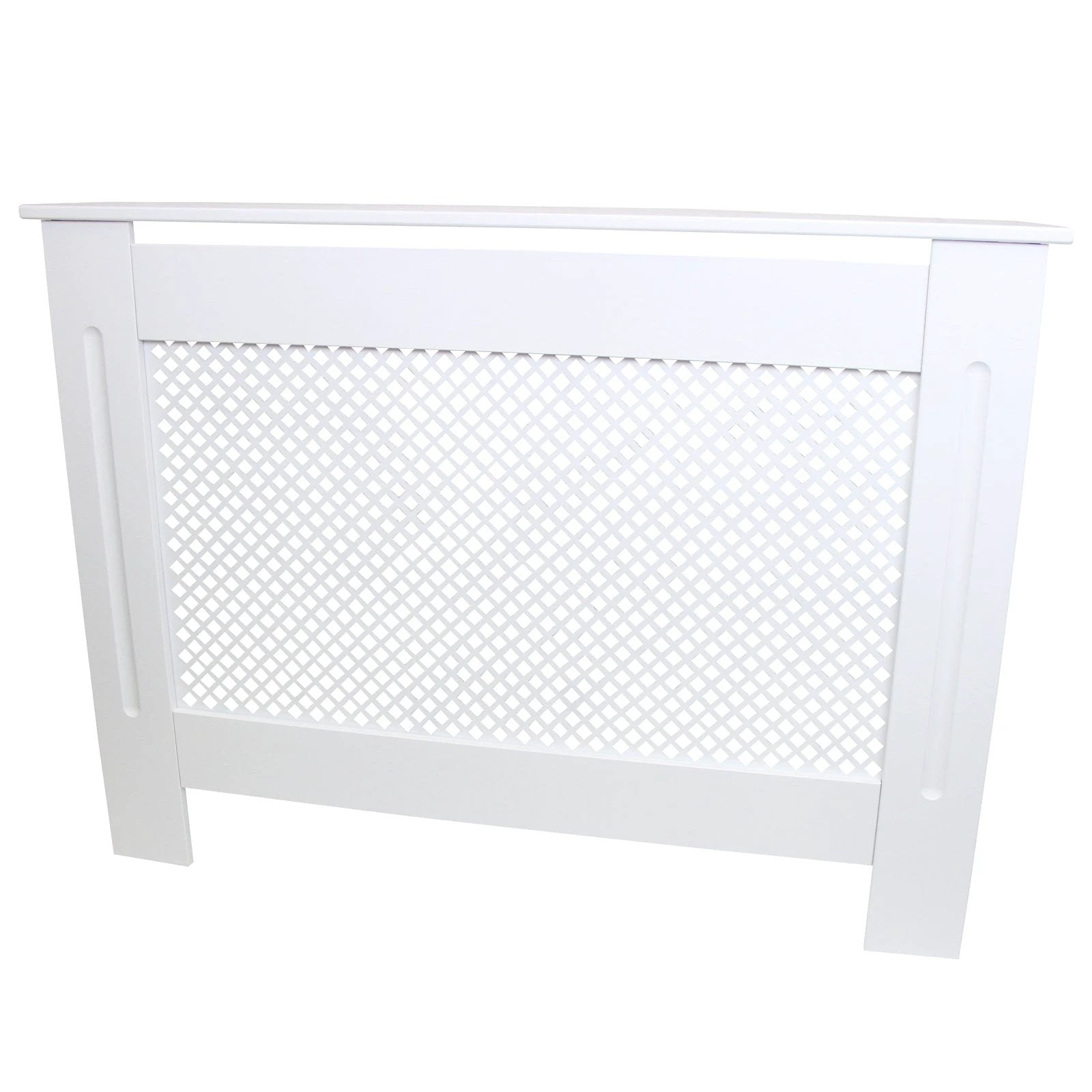 Monster Shop White MDF Radiator Cover 1115mm Trellis Safety - Radiator