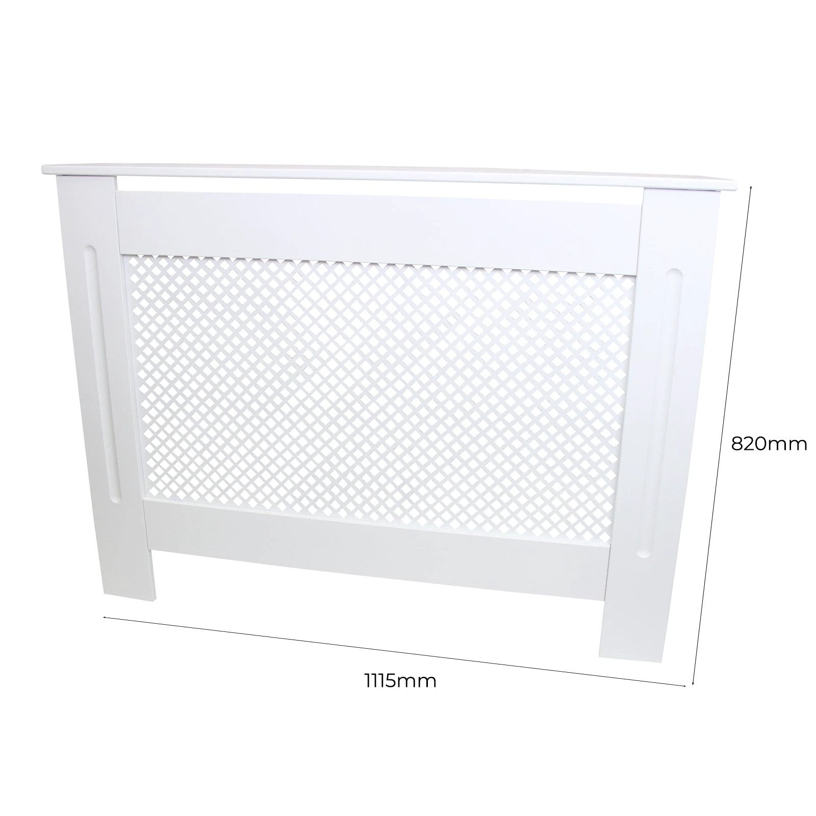 Monster Shop White MDF Radiator Cover 1115mm Trellis Safety - Radiator
