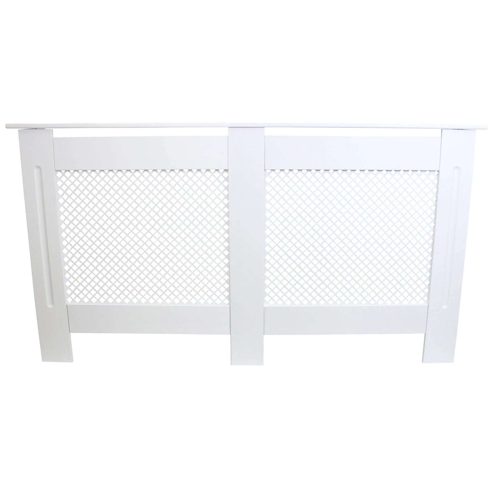 Monster Shop Quality Radiator Cover 1515mm Trellis Grill Front MDF White For Kid Safety In Modern Homes - Radiator