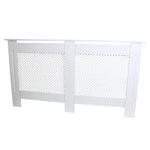 Monster Shop Quality Radiator Cover 1515mm Trellis Grill Front MDF White For Kid Safety In Modern Homes - Radiator