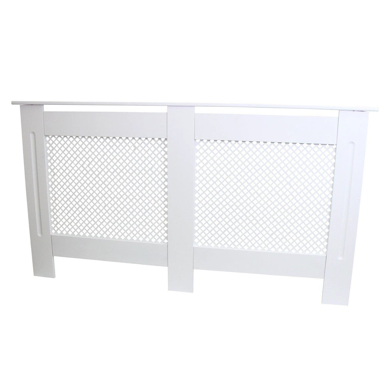 Monster Shop Quality Radiator Cover 1515mm Trellis Grill Front MDF White For Kid Safety In Modern Homes - Radiator