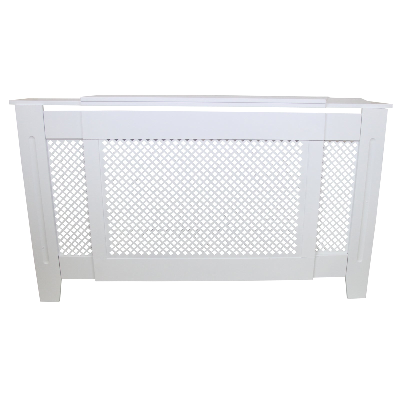 White Radiator Cover 1400-1920mm Trellis Grill