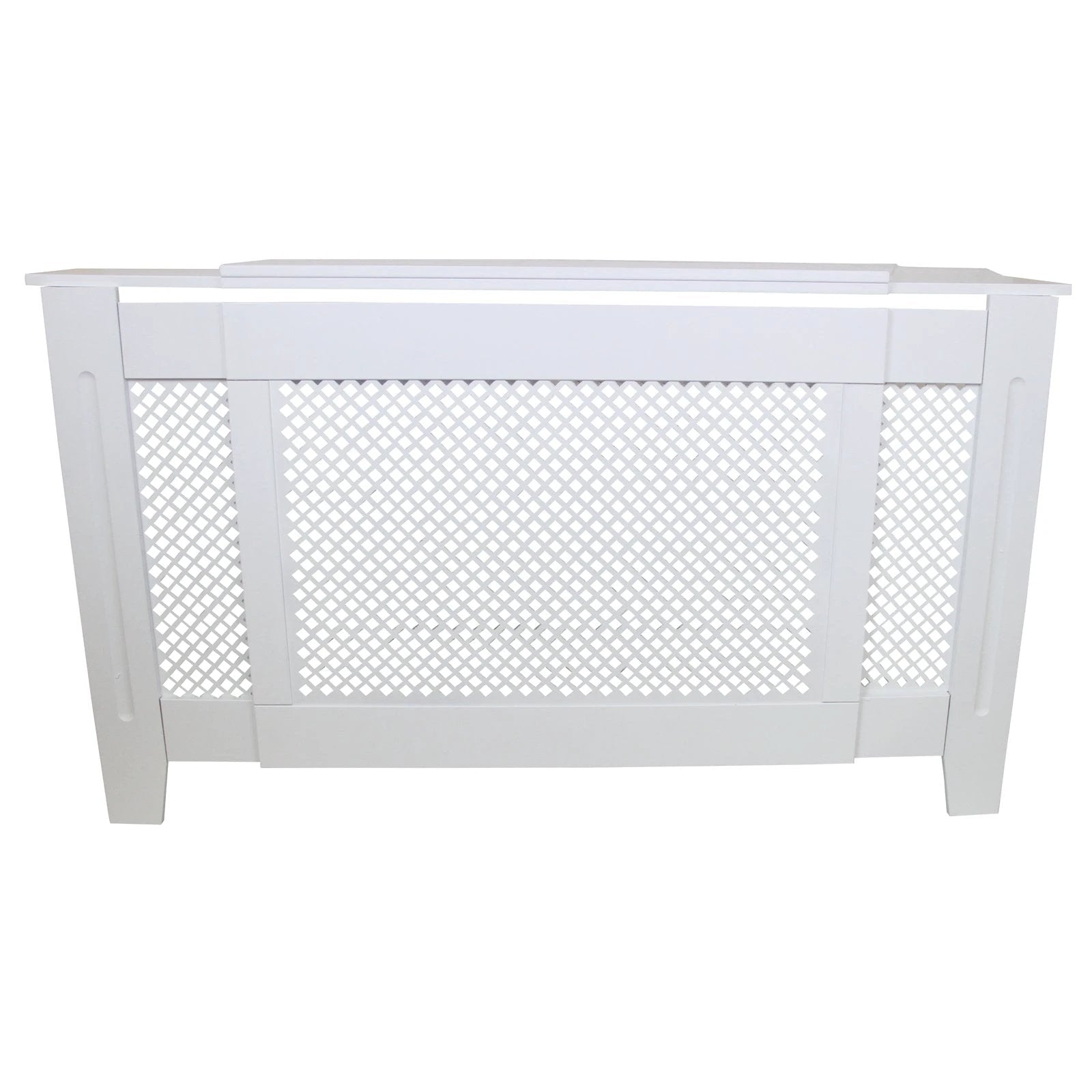 White Radiator Cover 1400-1920mm Trellis Grill by Monster Shop