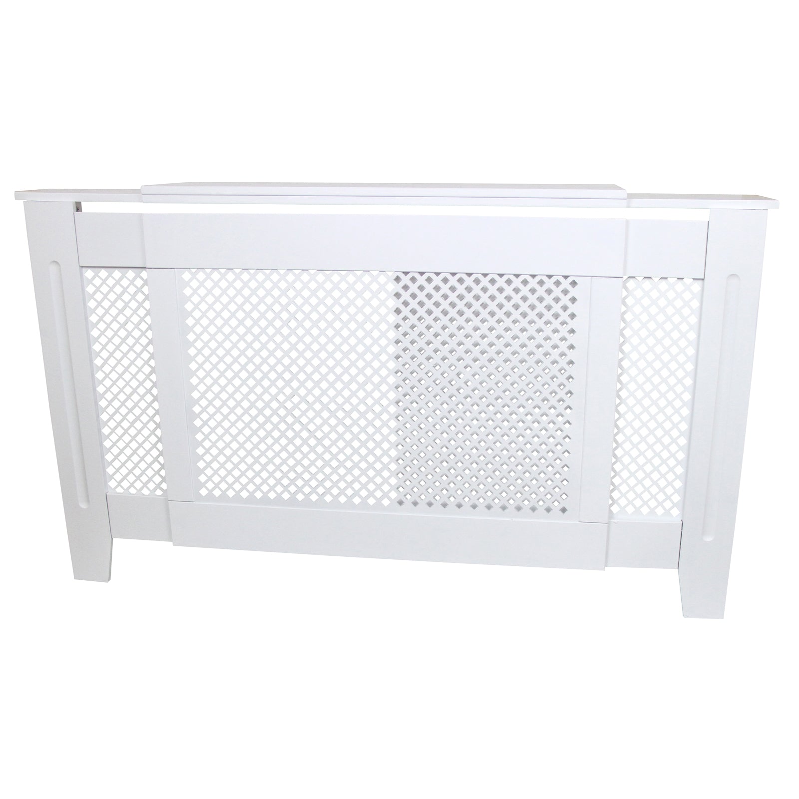 White Radiator Cover 1400-1920mm Trellis Grill