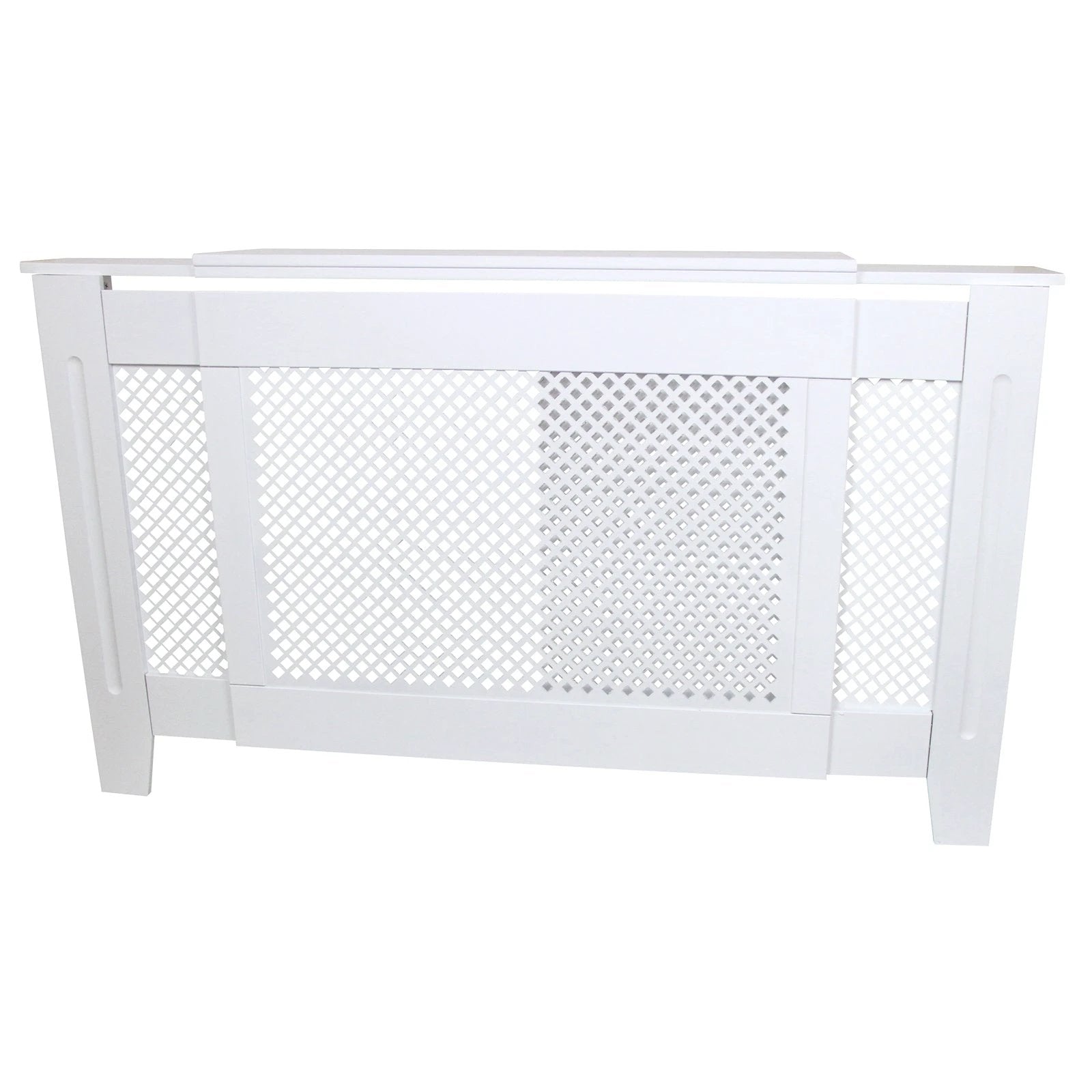 White Radiator Cover 1400-1920mm Trellis Grill by Monster Shop
