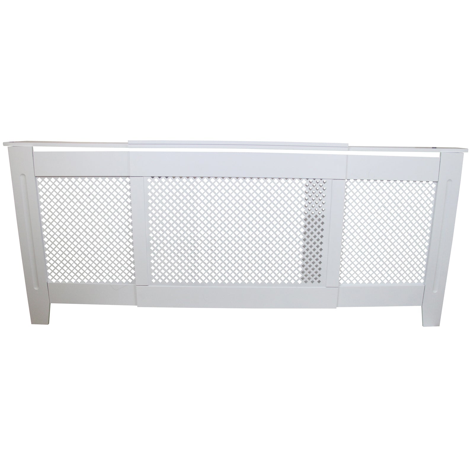 White Radiator Cover 1400-1920mm Trellis Grill