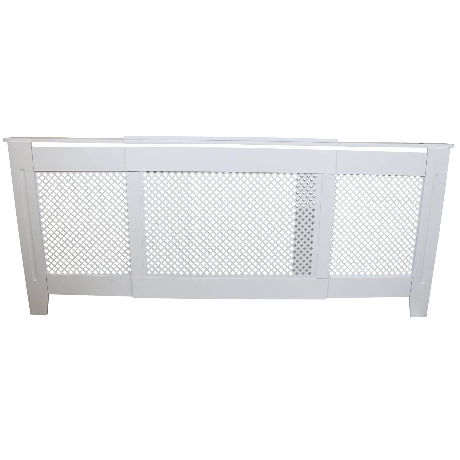 White Radiator Cover 1400-1920mm Trellis Grill by Monster Shop