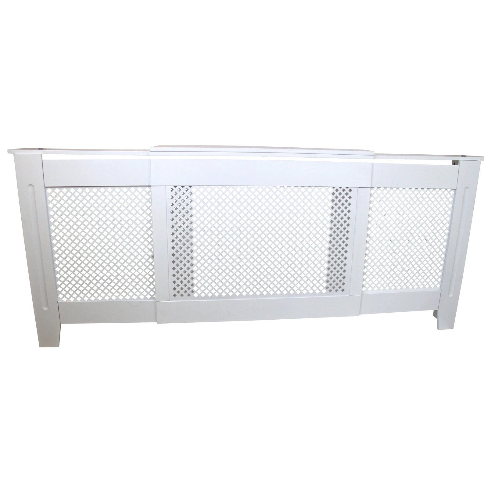 White Radiator Cover 1400-1920mm Trellis Grill by Monster Shop