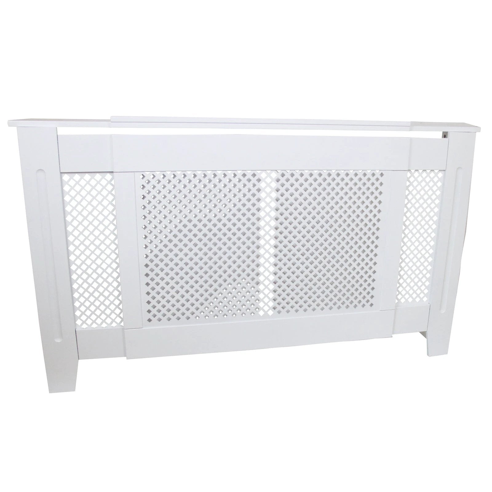 White Radiator Cover 1400-1920mm Trellis Grill by Monster Shop