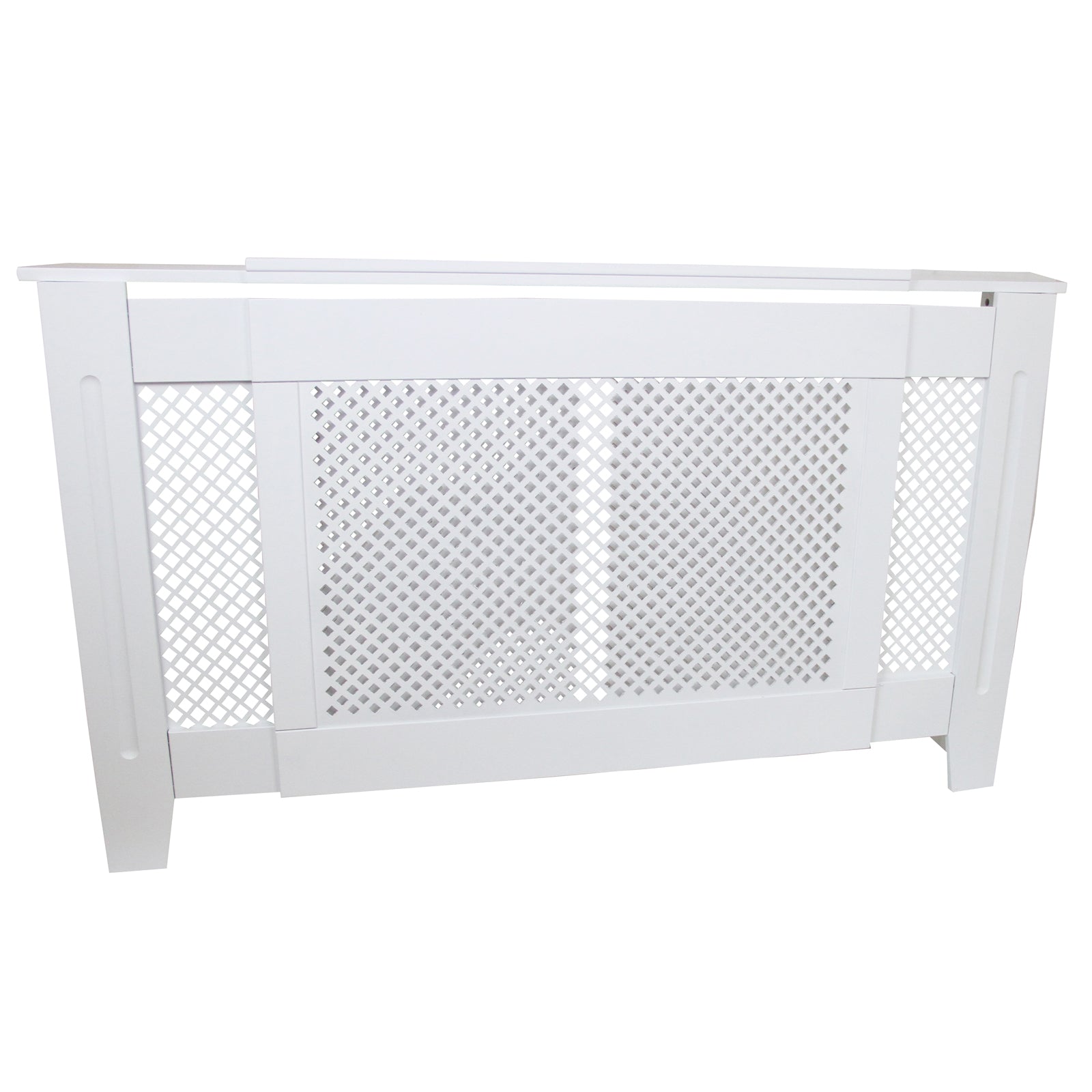 White Radiator Cover 1400-1920mm Trellis Grill