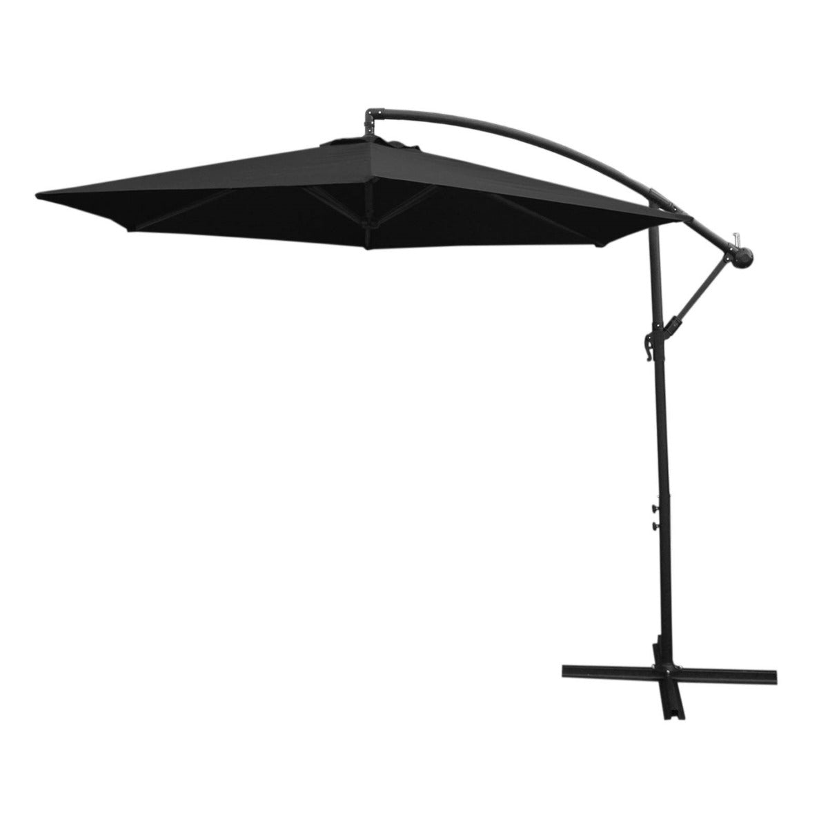 Premium Cantilever Parasol 8ft Crank Wind UV Protective 160g Polyester For Outdoor Garden