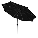 Black Parasol 2.7m LED Tilt Garden - Monster Shop - Home Symphony
