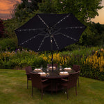 Black Parasol 2.7m LED Tilt Garden - Monster Shop - Home Symphony