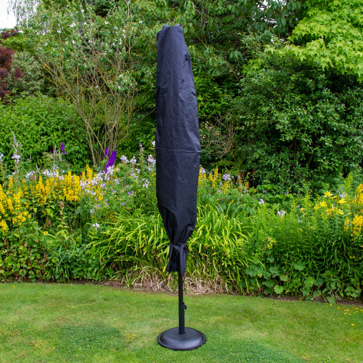 Eco LED Tilt Parasol 2.7m UV Protection Garden