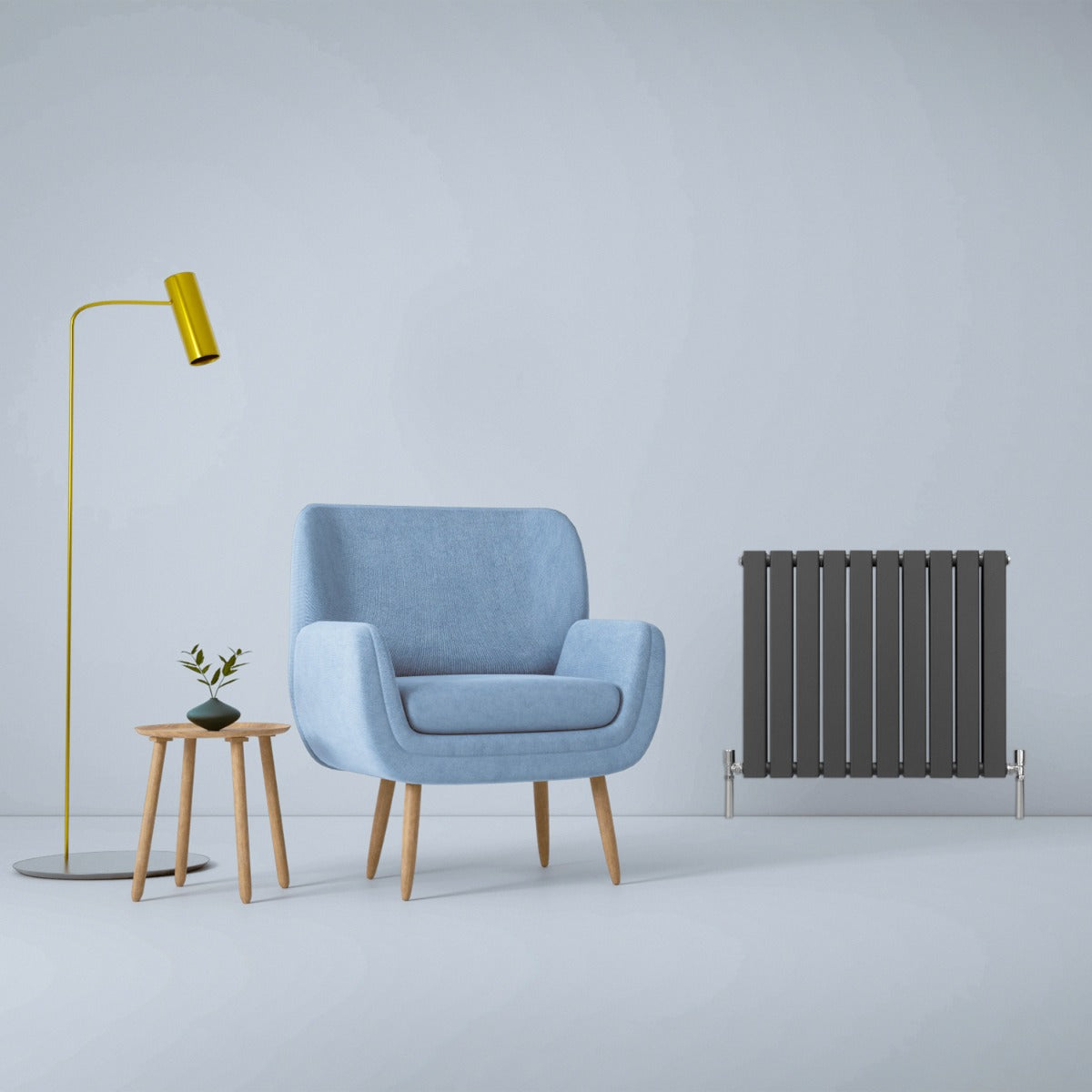 Designer Radiator 600x700 Anthracite Living Room