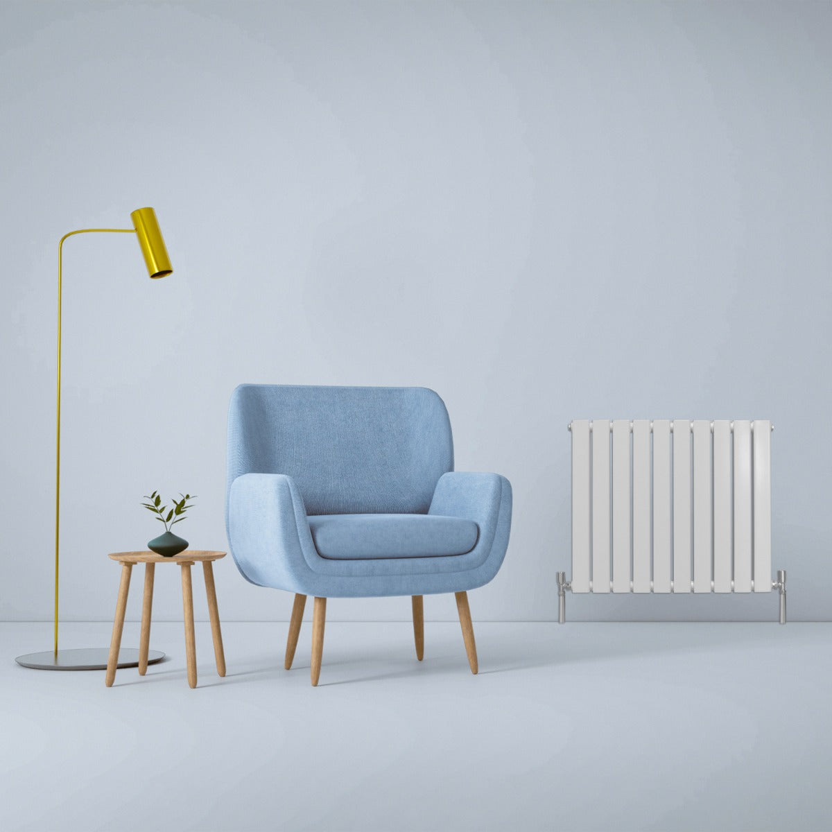 Designer Flat Panel Radiator 600x700 Gloss White