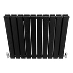 Designer Flat Panel Radiator 600x700 Matte Black by Monster Shop