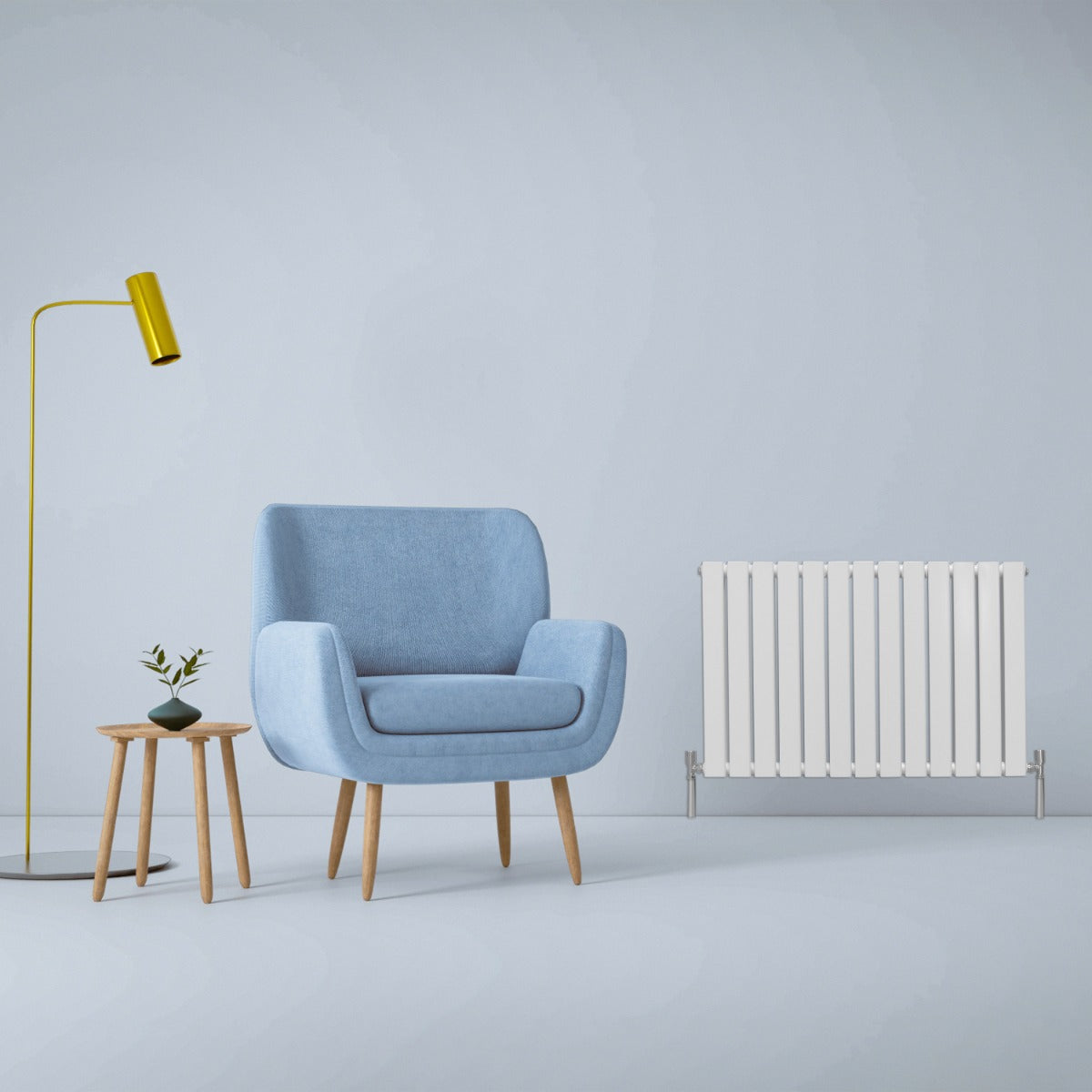 Designer Flat Radiator 600x910 Gloss White Home