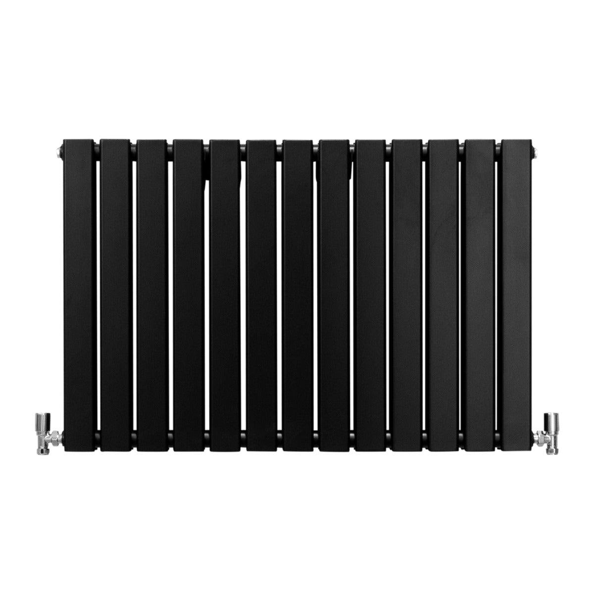 Designer Flat Panel Radiator 600mm by 910mm Matte Black Finish Home Office Decor Style