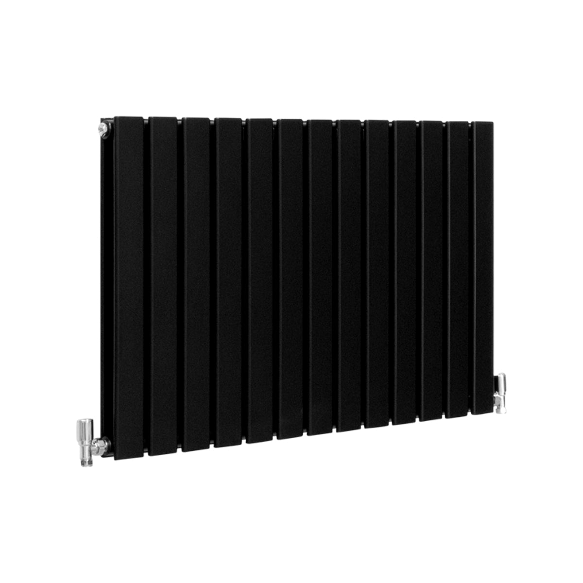 Designer Flat Panel Radiator 600mm by 910mm Matte Black Finish Home Office Decor Style
