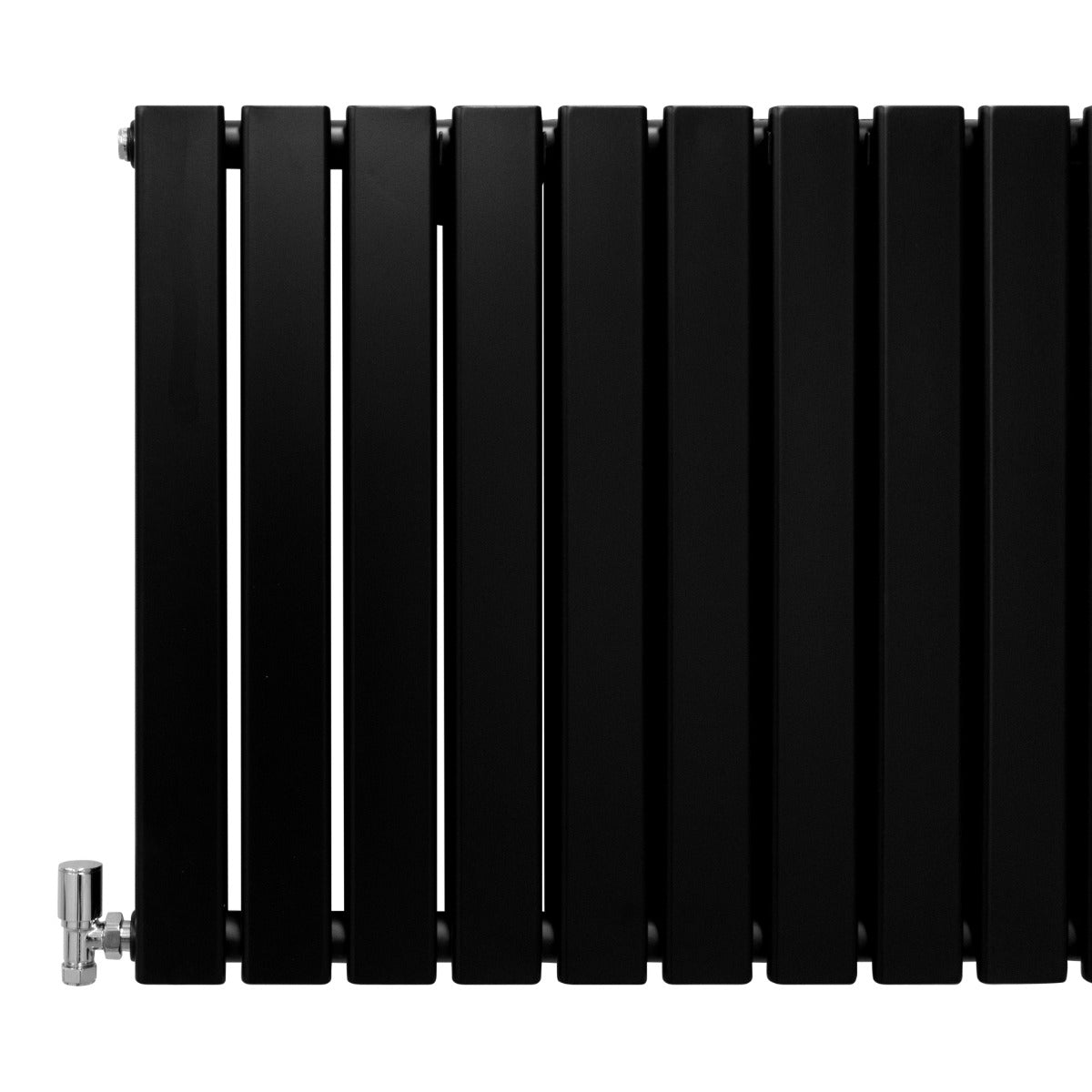 Designer Flat Panel Radiator 600mm by 910mm Matte Black Finish Home Office Decor Style