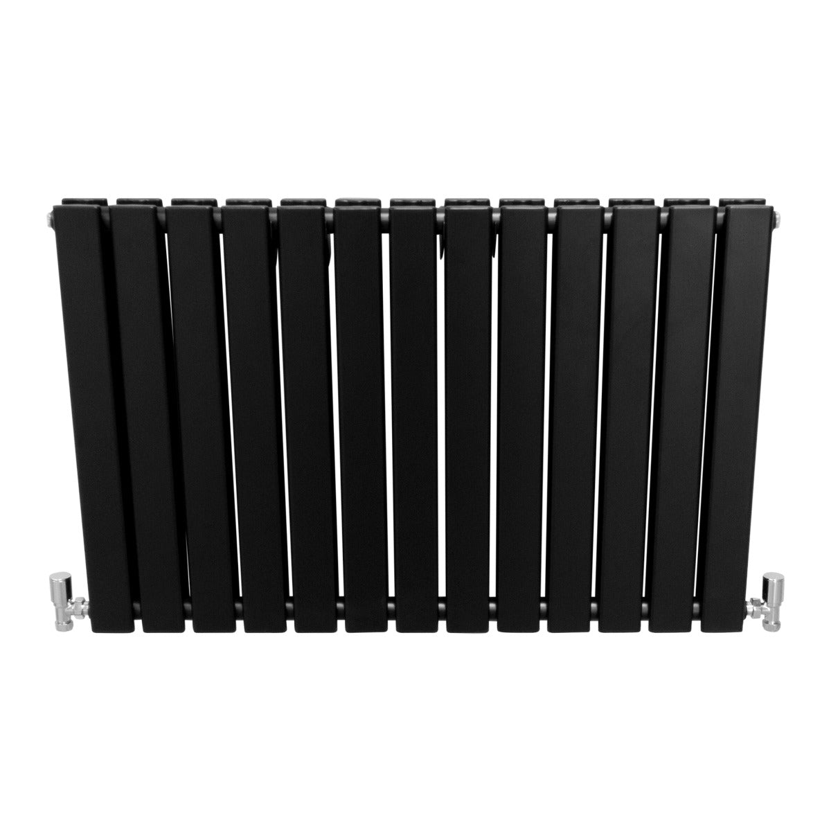 Designer Flat Panel Radiator 600mm by 910mm Matte Black Finish Home Office Decor Style