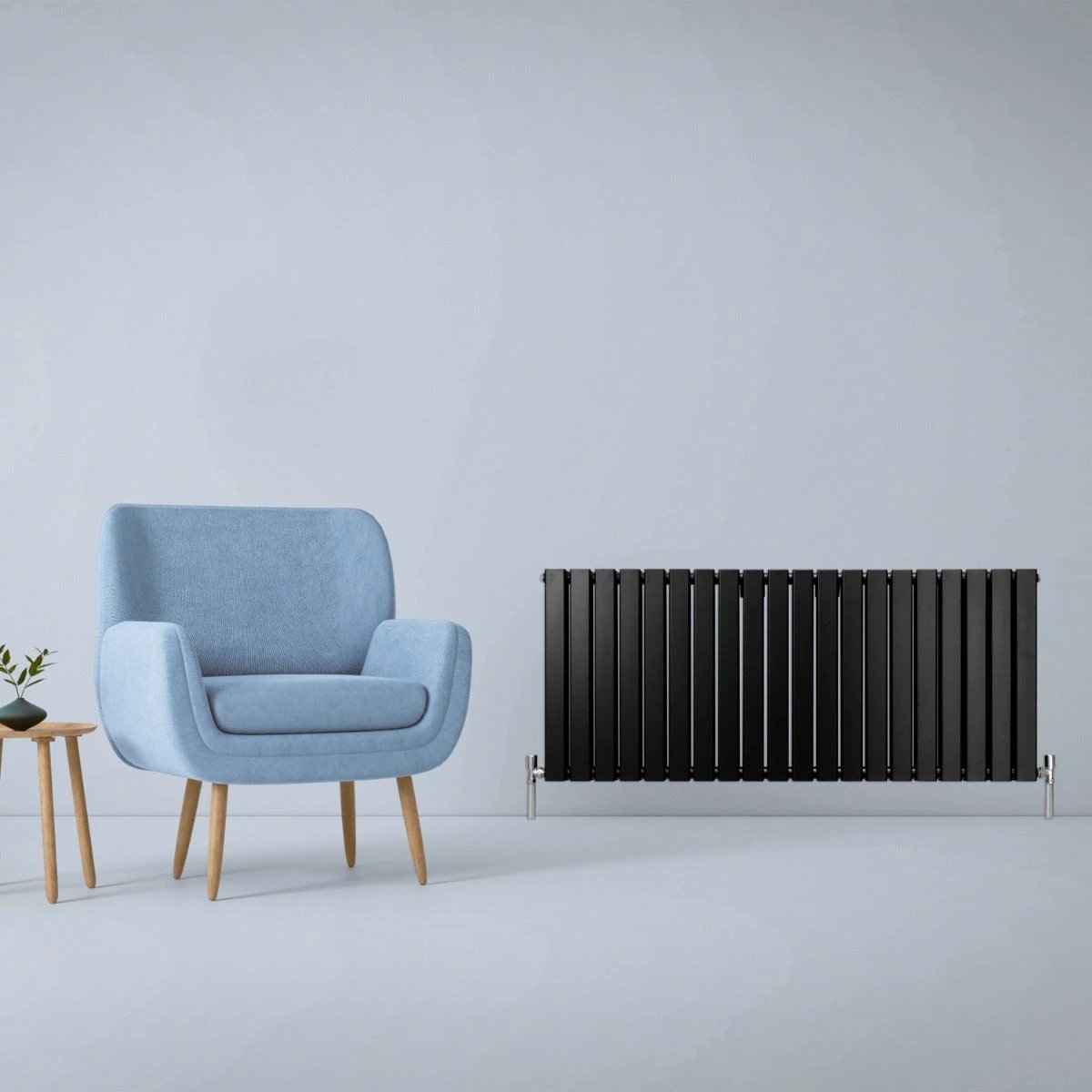 Designer Radiator 600mm x 1400mm Matt Black Home by Monster Shop