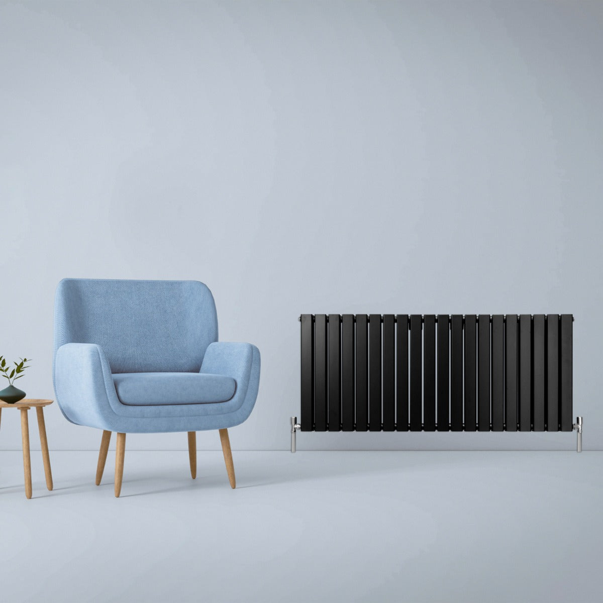 Designer Radiator 600mm x 1400mm Matt Black Home