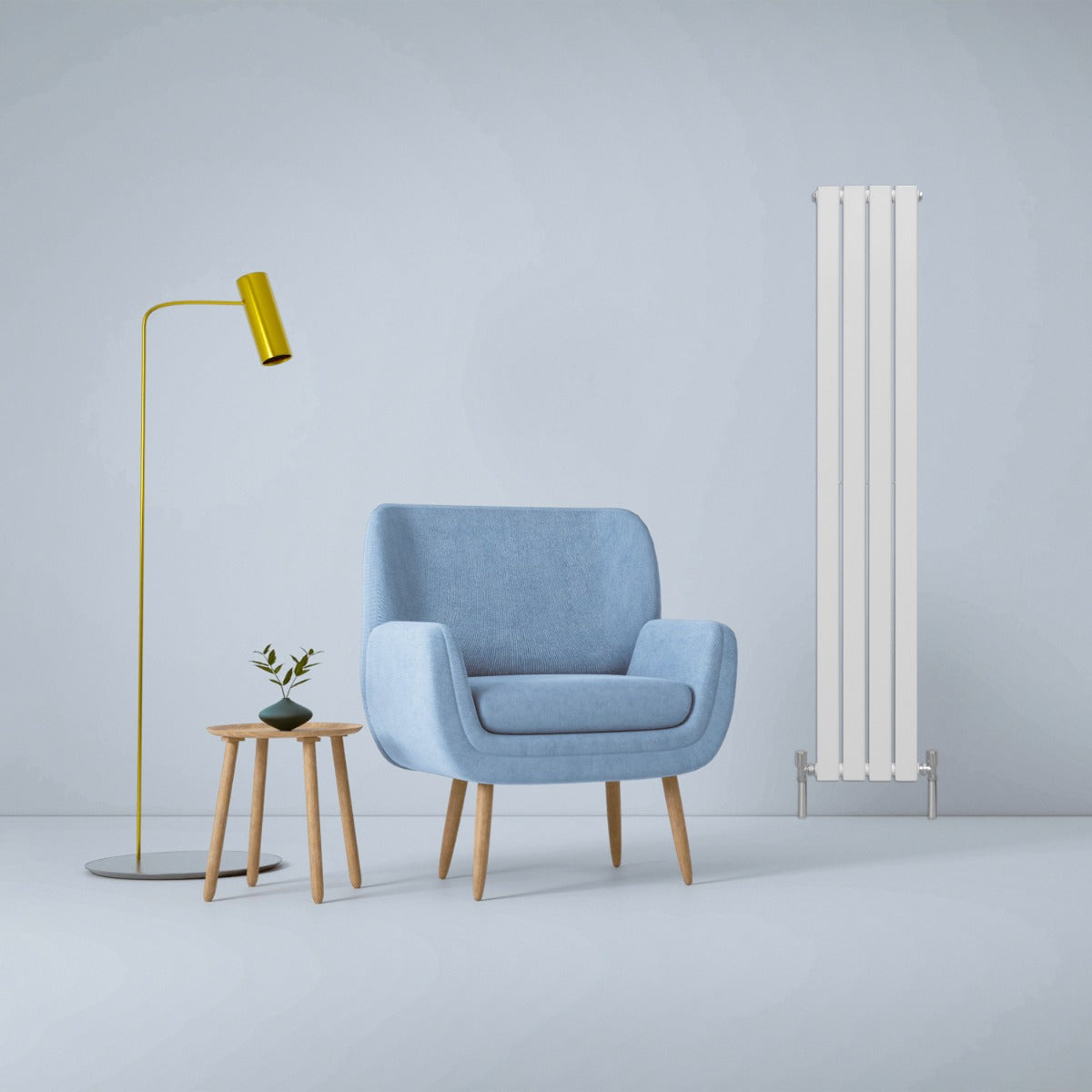 Designer Flat Panel Radiator 1600mm 280mm Gloss White Finish For Home And Office