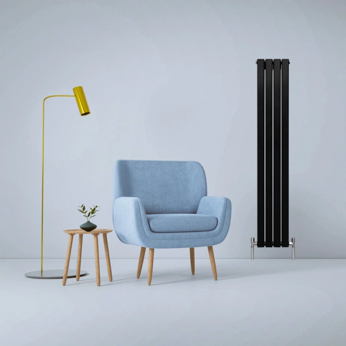 Monster Shop Designer Flat Panel Radiator 1600mm By 280mm Matt Black Finish For Modern Homes And Offices - Radiator