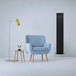 Monster Shop Designer Flat Panel Radiator 1600mm By 280mm Matt Black Finish For Modern Homes And Offices - Radiator