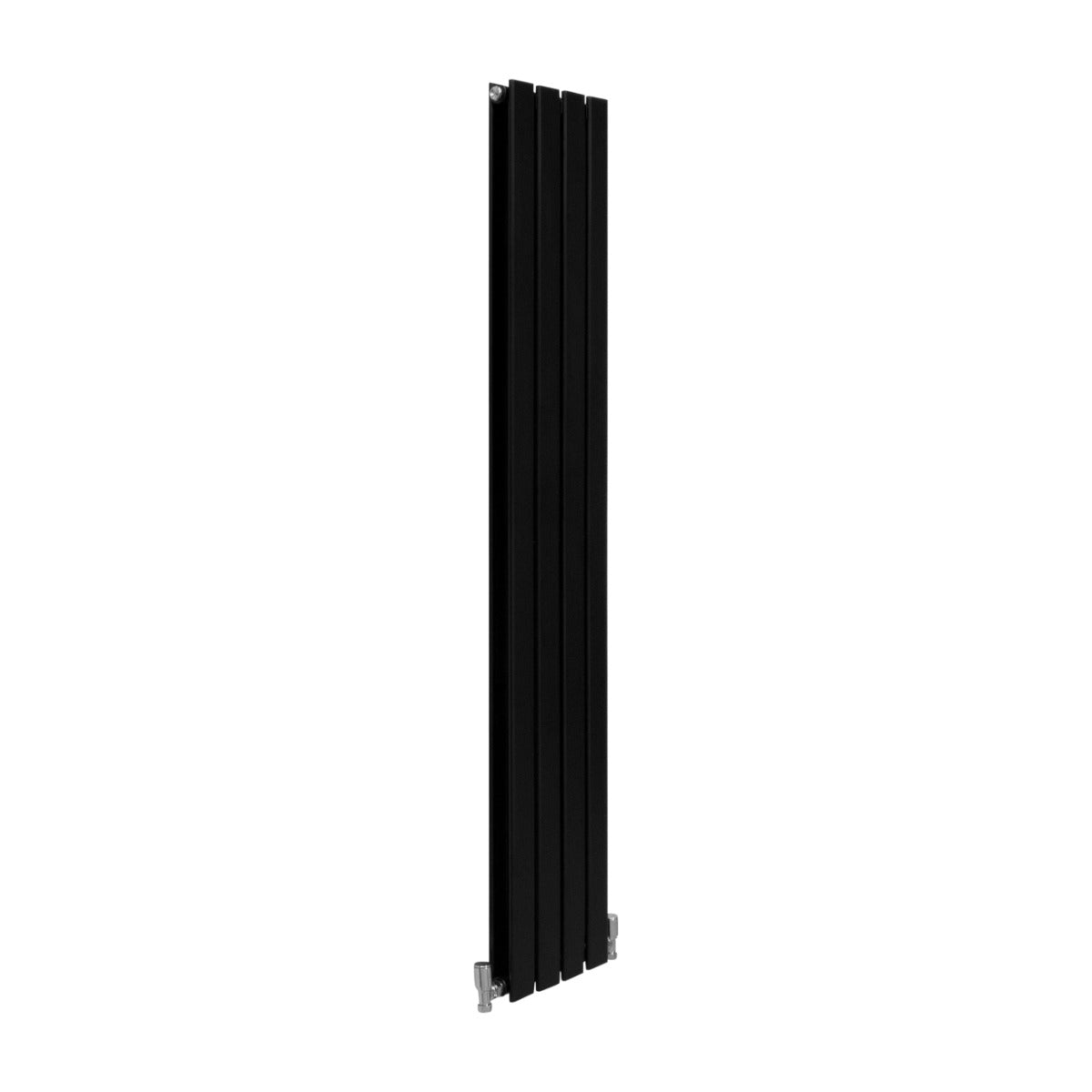 Designer Flat Panel Radiator 1600mm By 280mm Matt Black Finish For Modern Homes And Offices