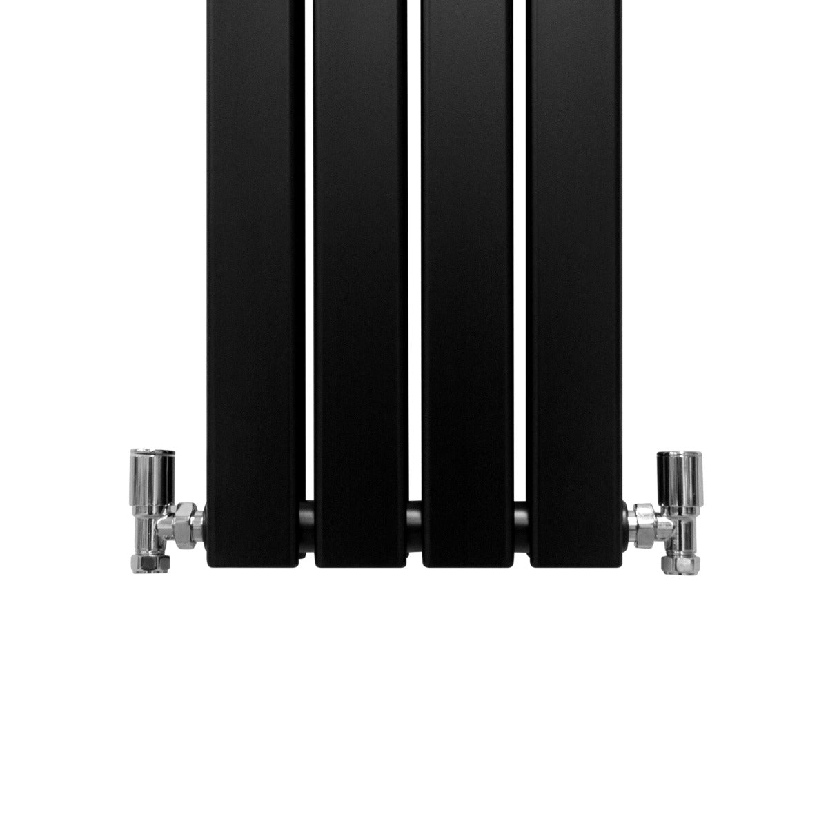 Designer Flat Panel Radiator 1600mm By 280mm Matt Black Finish For Modern Homes And Offices