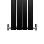 Monster Shop Designer Flat Panel Radiator 1600mm By 280mm Matt Black Finish For Modern Homes And Offices - Radiator