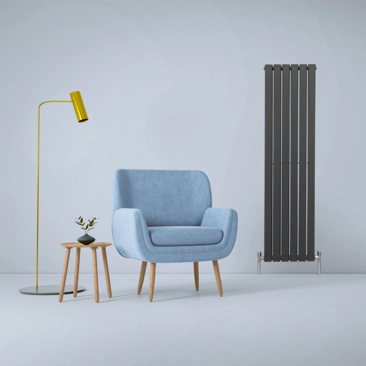Designer Flat Panel Radiator 1600mm x 420mm Anthracite Finish for Modern Home Interiors by Monster Shop