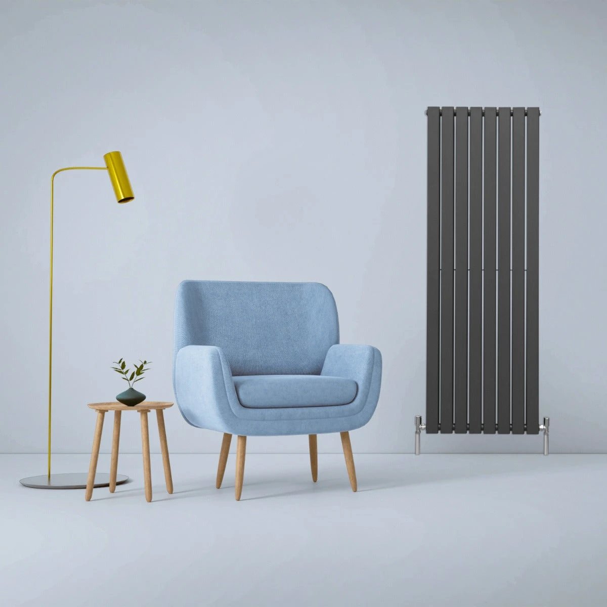 Designer Anthracite Grey Flat Panel Radiator 1600mm by 560mm Slimline Modern Heating for Home and Office by Monster Shop