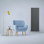 Designer Anthracite Grey Flat Panel Radiator 1600mm by 560mm Slimline Modern Heating for Home and Office by Monster Shop