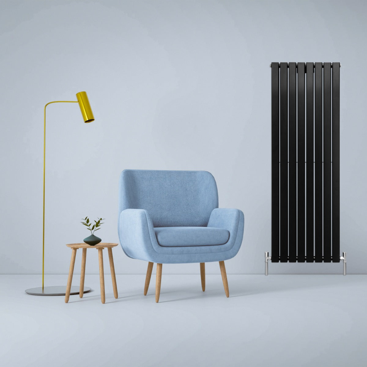 Designer Radiator 1600x560 Matte Black Home