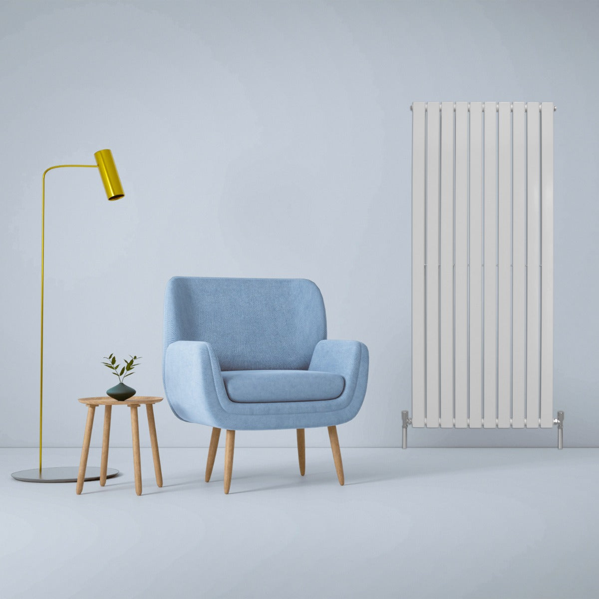 Designer Flat Panel Radiator 1600mm x 700mm Gloss White for Modern Homes and Contemporary Interiors