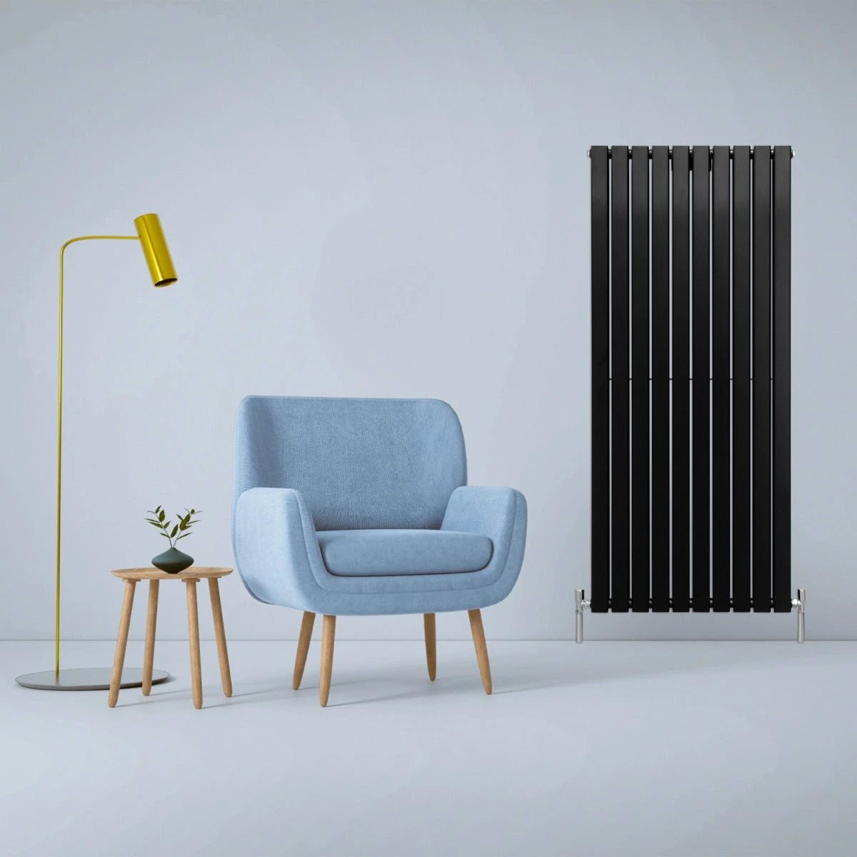 Monster Shop Designer Flat Panel Radiator 1600x700mm Matt Black Finish For Modern Homes And Interiors - Radiator